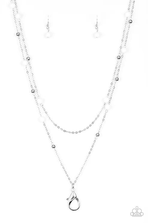 Beach Party Pageant - White LANYARD