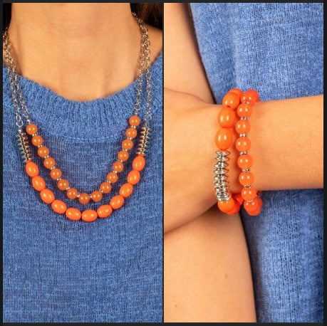 CREATE A SET:   Venetian Voyage (Orange) & La Vida Vacation (Orange)   [EACH PIECE IS SOLD SEPARATELY]