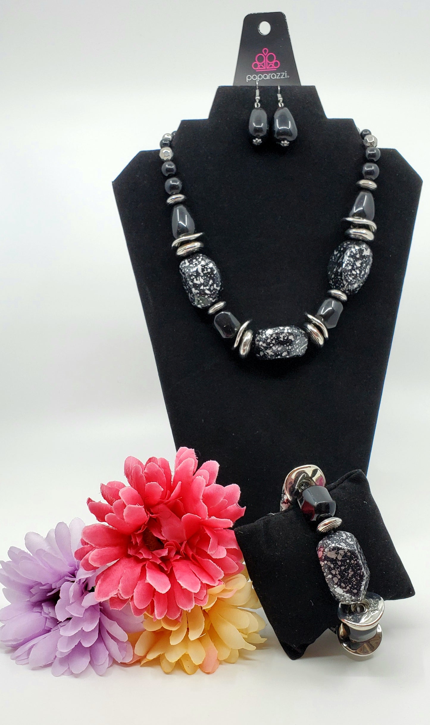 SET:  Glaze of Glory (bracelet)  or In Good Glazes (necklace) - Black     [EACH PIECE SOLD SEPARATELY]