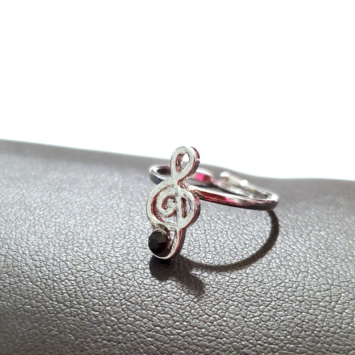 Starlet Shimmer - Treble Cleff Music Note - Ring