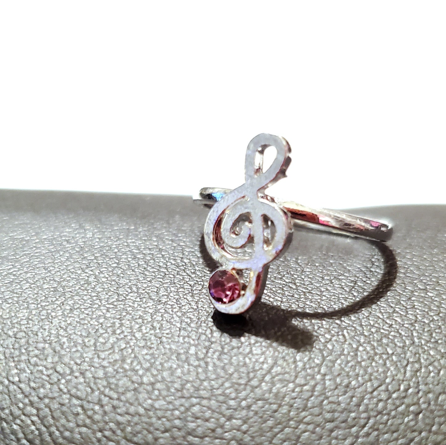 Starlet Shimmer - Treble Cleff Music Note - Ring