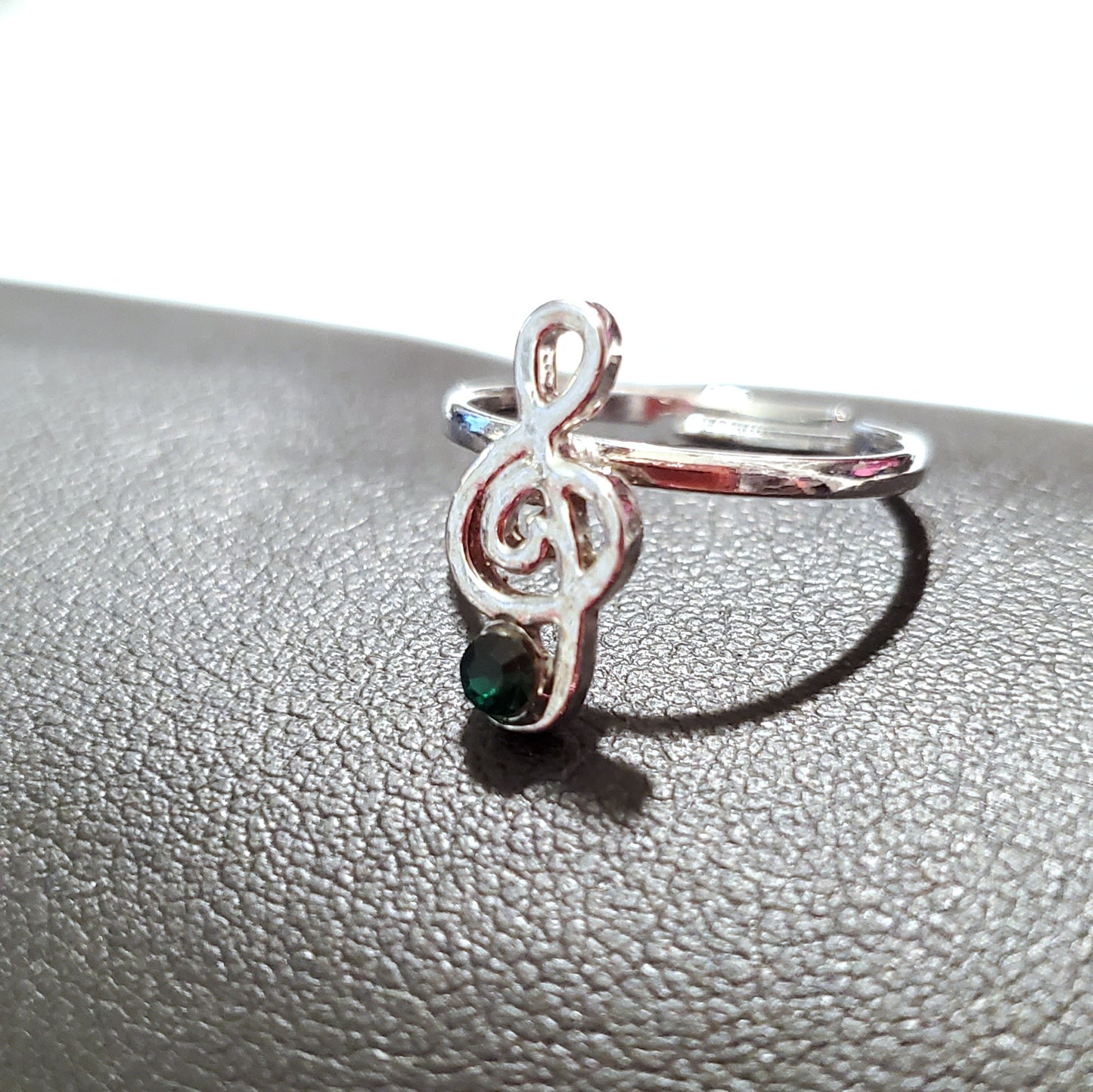 Starlet Shimmer - Treble Cleff Music Note - Ring