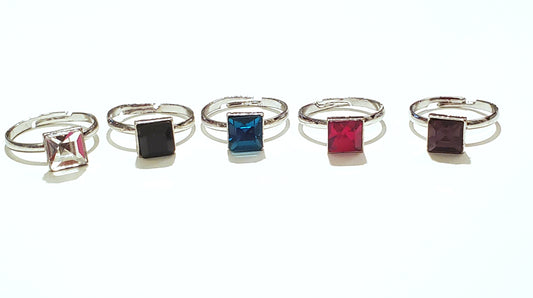 Starlet Shimmer - square cut - Ring