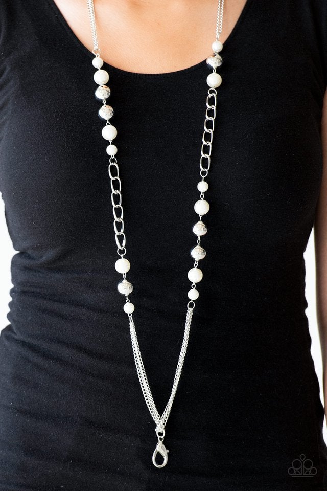 Uptown Talker - White (Lanyard)