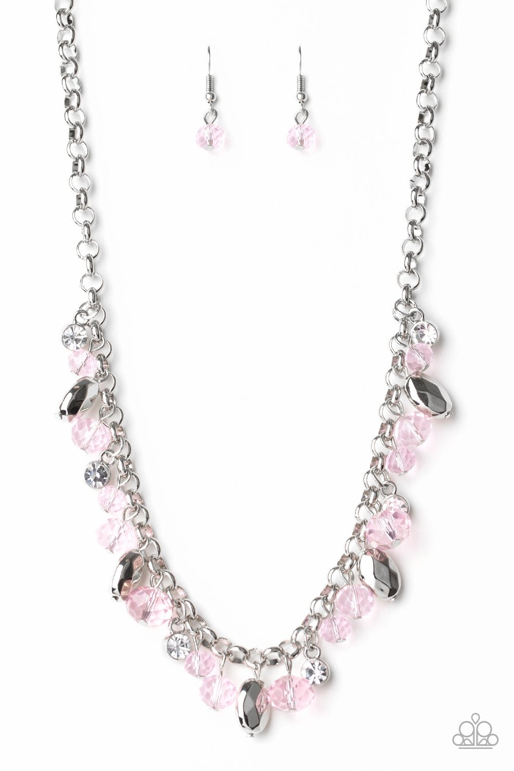 SET:  Downstage Dazzle (necklace) and Dazing Dazzle (bracelet) - Pink  [EACH PIECE SOLD SEPARATELY]