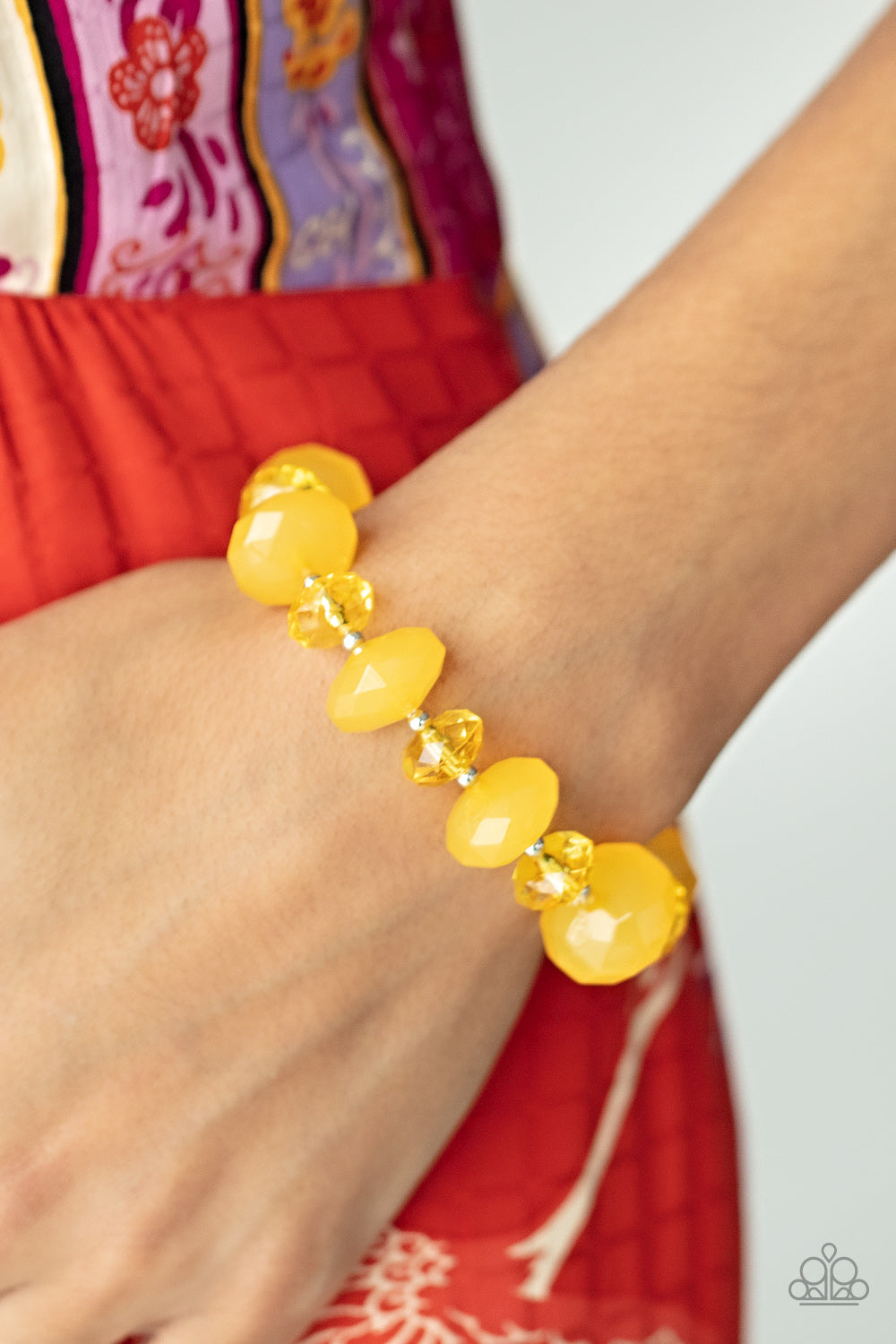 CREATE A SET:  Happy-GLOW-Lucky - Yellow (Necklace) and Keep GLOWING Forward - Yellow (bracelet) -- EACH PIECE IS SOLD SEPARATELY