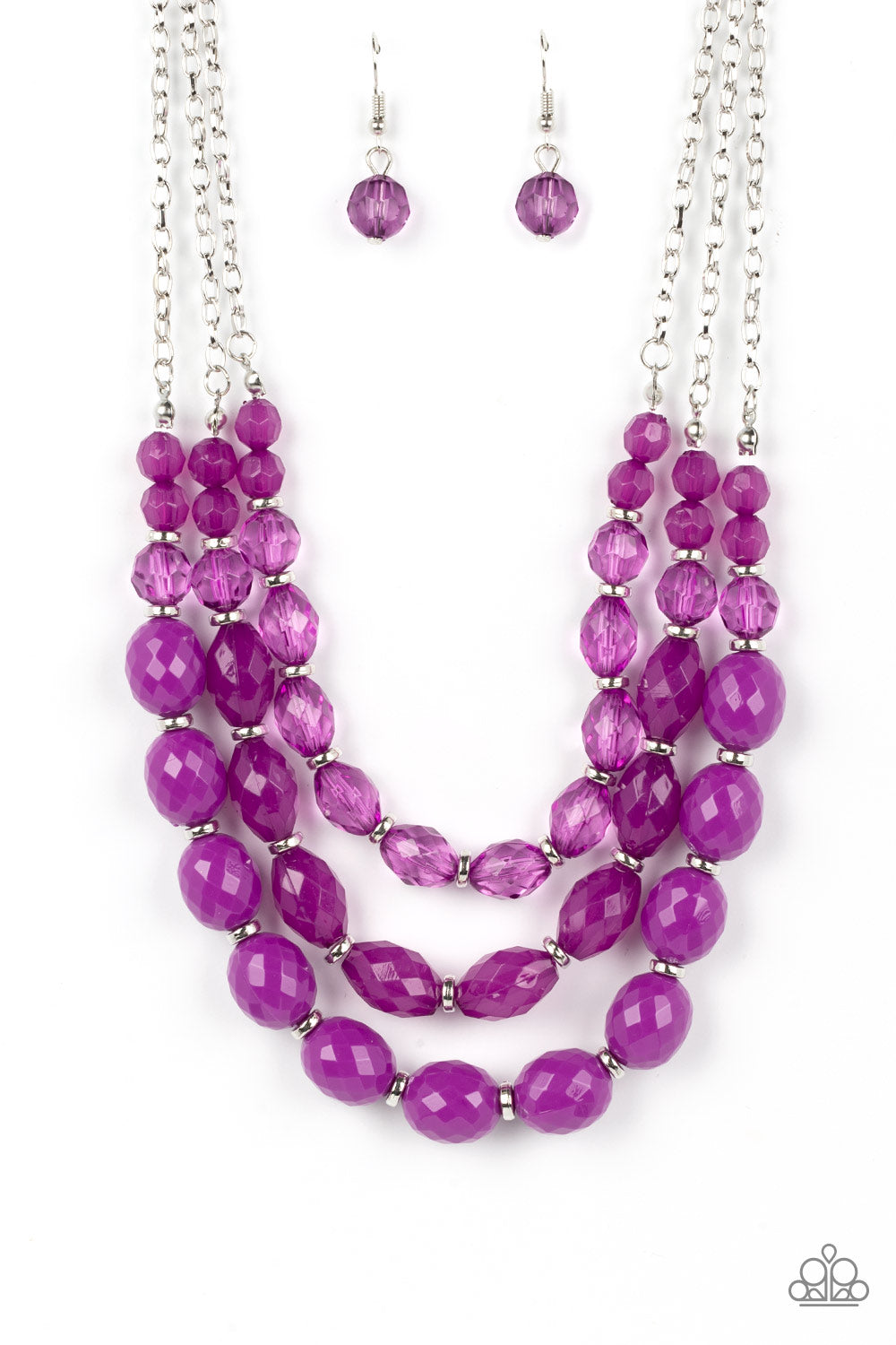 CREATE A SET: Tropical Hideaway - Purple (necklace) and High Tide Hammock - Purple (bracelet) -- EACH SOLD SEPARATELY