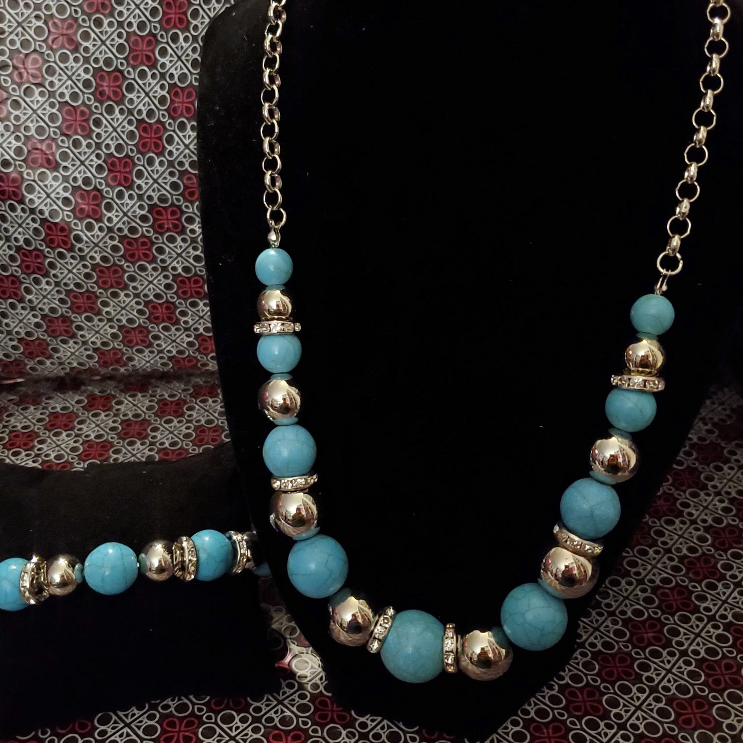 SET:  Ruling Class Radiance (Bracelet) and The Ruling Class (Necklace) - Blue