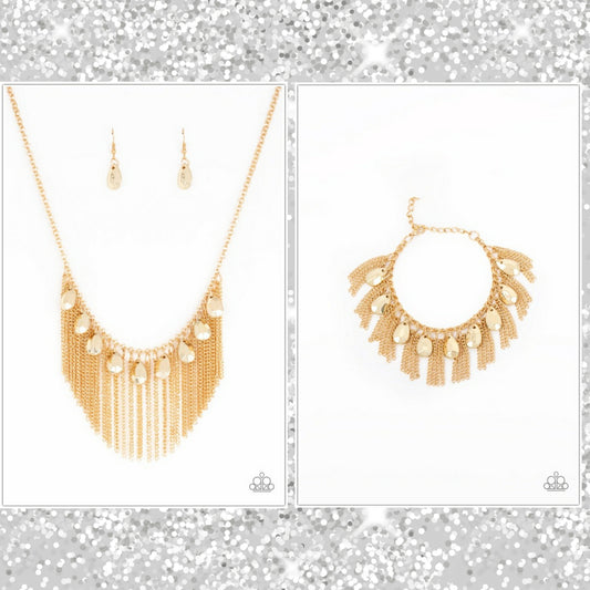 SET: Bragging Rights (Necklace) & Brag Swag (Bracelet) - Gold
