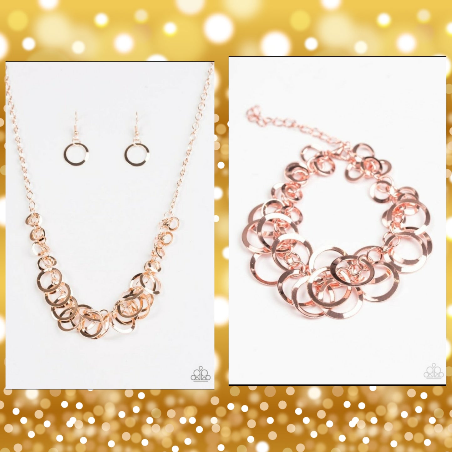 SET:  Royal Circus (necklace) and Circus Cabaret
(bracelet)
-  Rose Gold