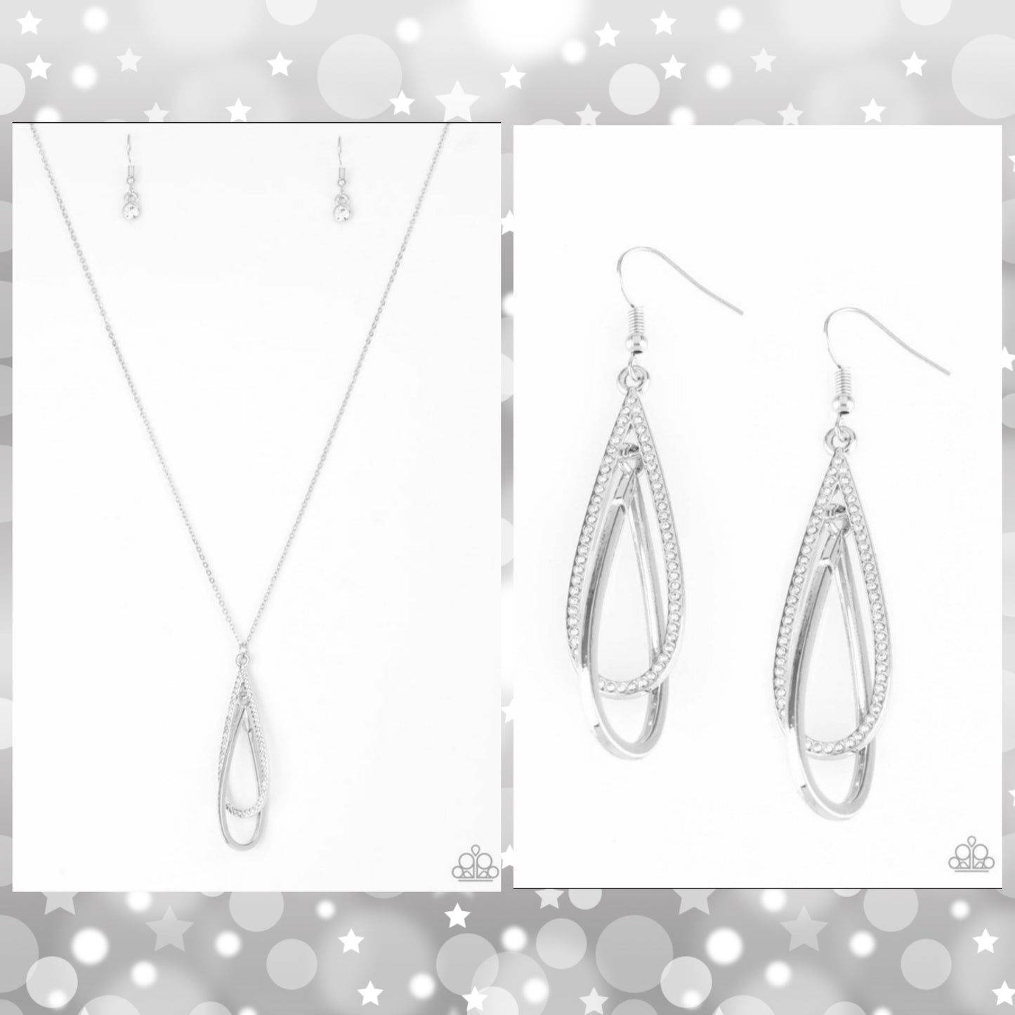 SET:  Spotlight Splendor (earring) and Step Into The Spotlight
(necklace) - White