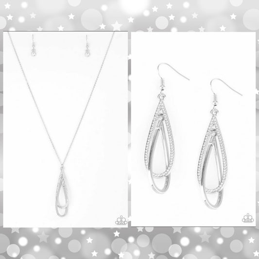 SET:  Spotlight Splendor (earring) and Step Into The Spotlight
(necklace) - White