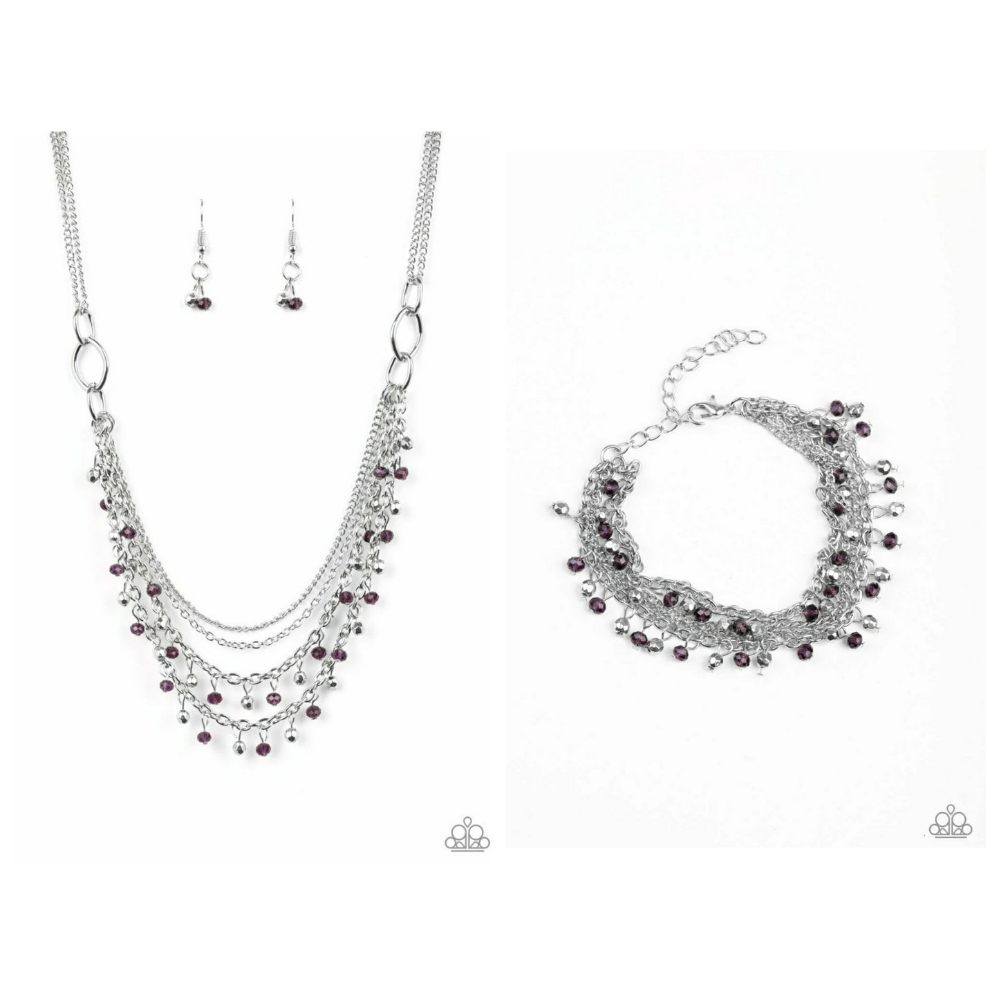 SET:  Financially Fabulous (Neckalce) and Cash Confidence (Bracelet) - Purple