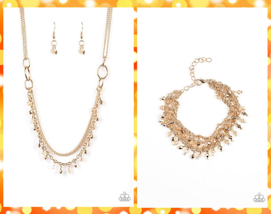 CREATE A SET:  Financially Fabulous (Necklace) and Cash Confidence (Bracelet) - Gold  [EACH PIECE IS SOLD SEPARATELY]