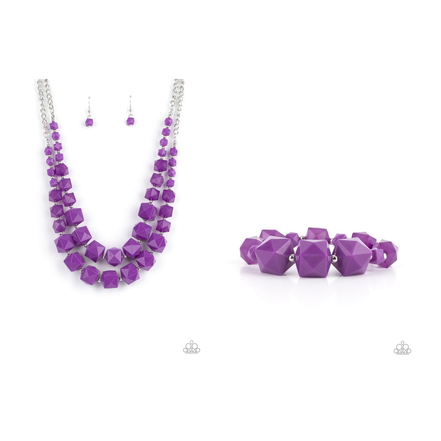 CREATE A SET:  Summer Excursion (Necklace) and Trendsetting Tourist (bracelet) - Purple [EACH PIECE IS SOLD SEPARATELY]