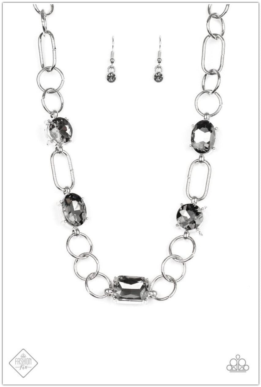 SET:   Urban District
(Bracelet) and  Shameless Sparkle
(Necklace) - Silver