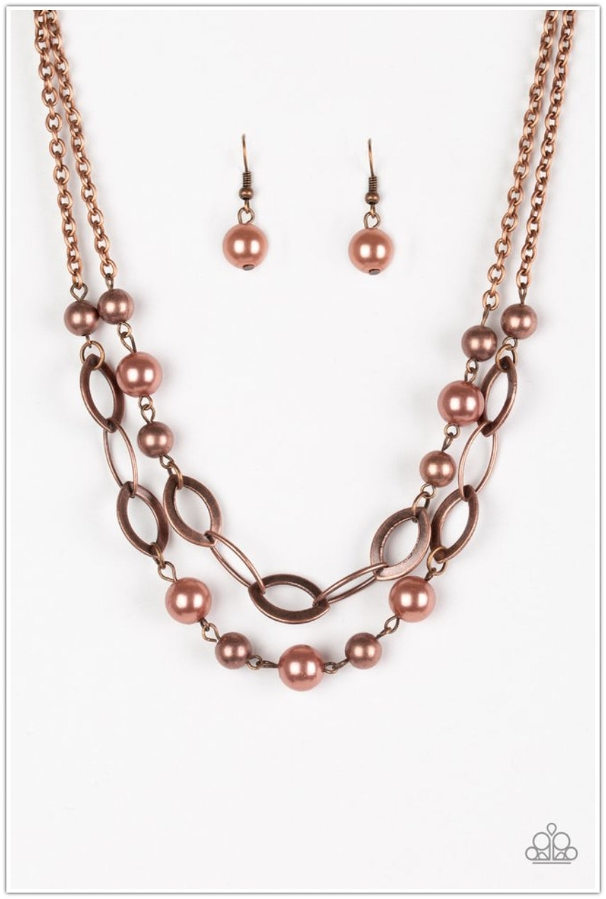 SET: Winner Glimmer (Bracelet) and GLIMMER Takes All (Necklace) - Copper