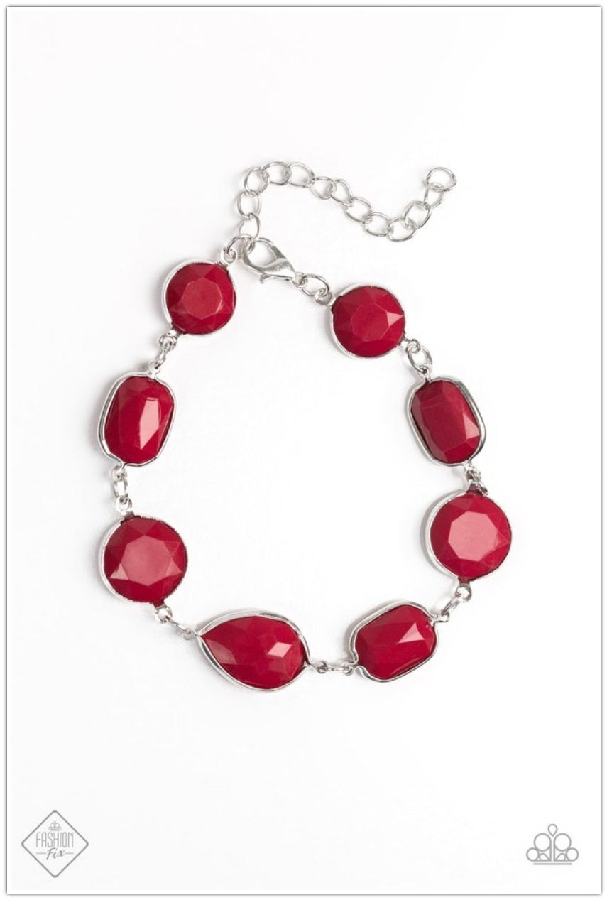 SET: Carefree Spirit(Bracelet) and Color Me Carefree(Necklace) - Red