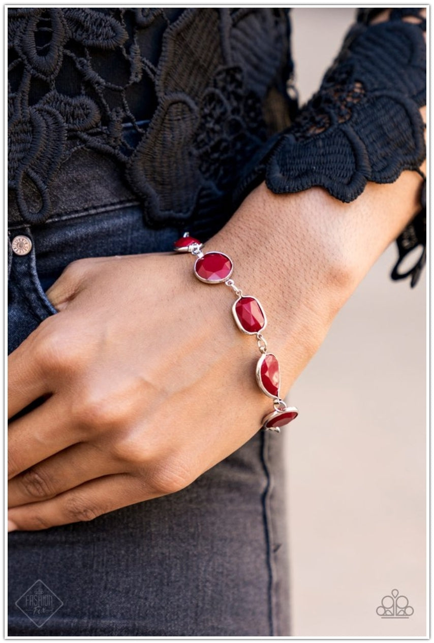 SET: Carefree Spirit(Bracelet) and Color Me Carefree(Necklace) - Red