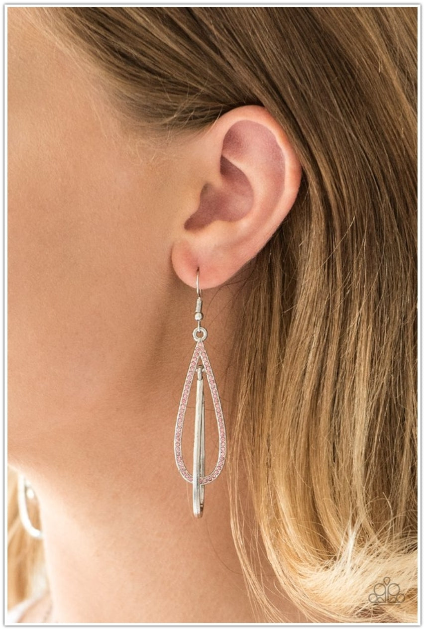 SET:  Spotlight Splendor (Earring) and  Step Into the Spotlight (Necklace) - Pink