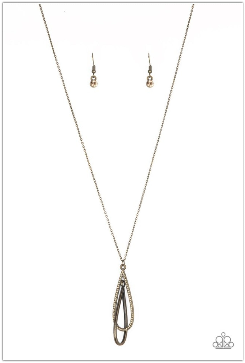 SET: Spotlight Splendor (Earring) and  Step Into The Spotlight (Necklace) - Brass