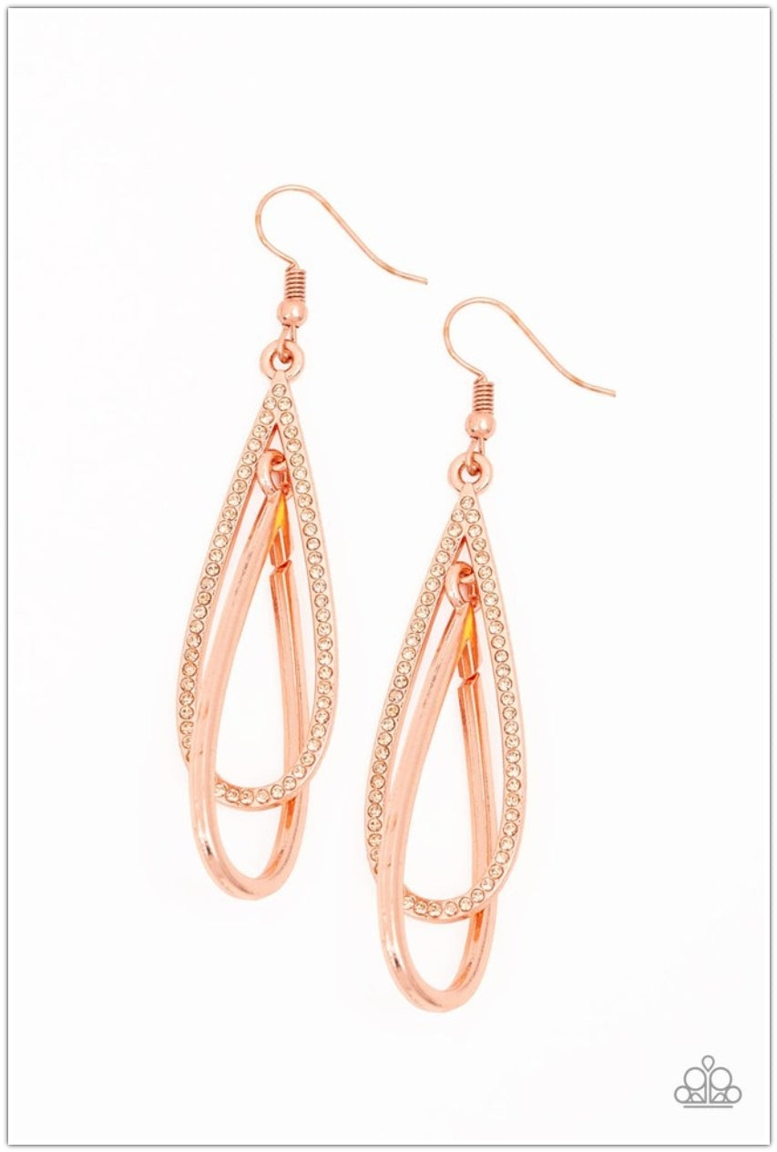 SET:  Spotlight Splendor (Earring) and Step Into the Spotlight (Necklace) - Copper