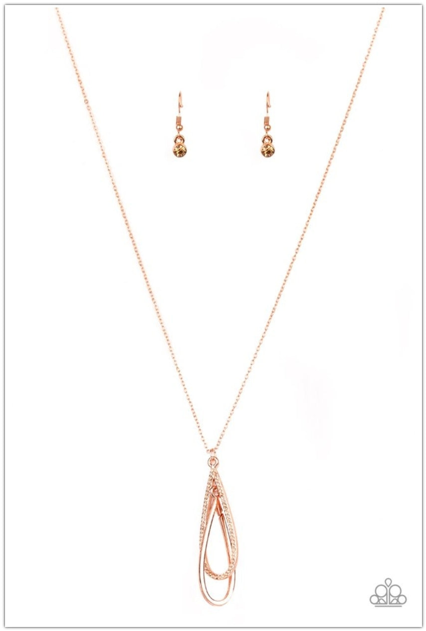 SET:  Spotlight Splendor (Earring) and Step Into the Spotlight (Necklace) - Copper