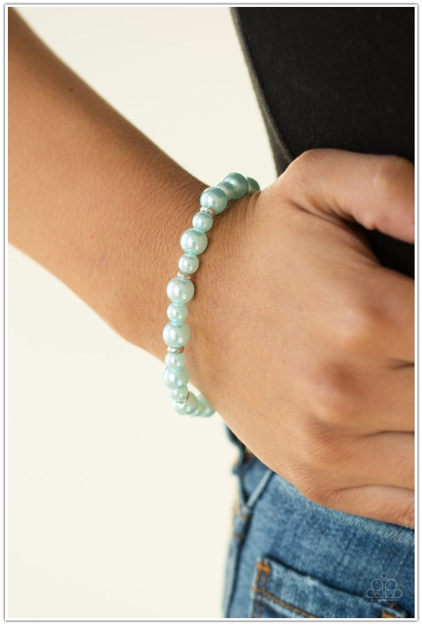 SET:  Pearl Heirloom (Necklace) and Powder and Pearls (bracelet) - Blue