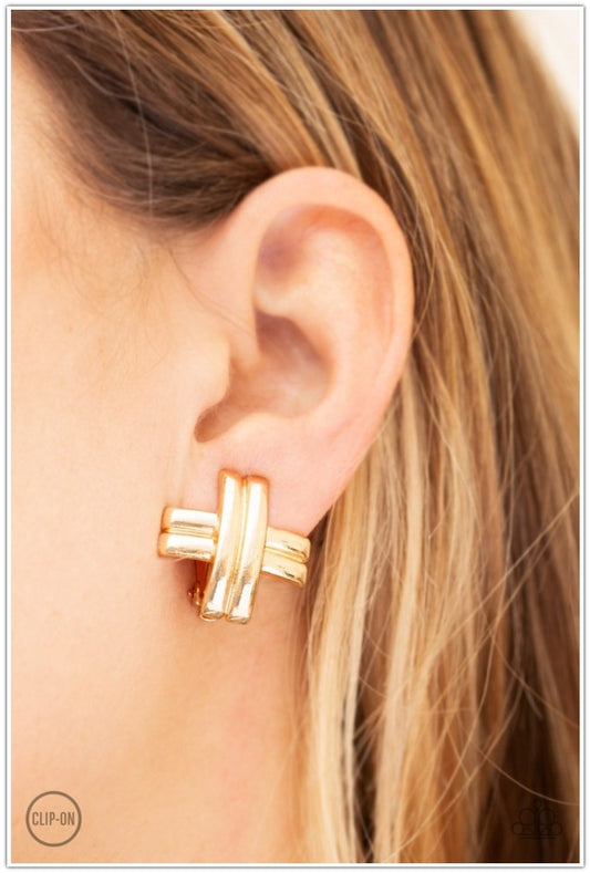 Couture Crossover - Gold Clip-On