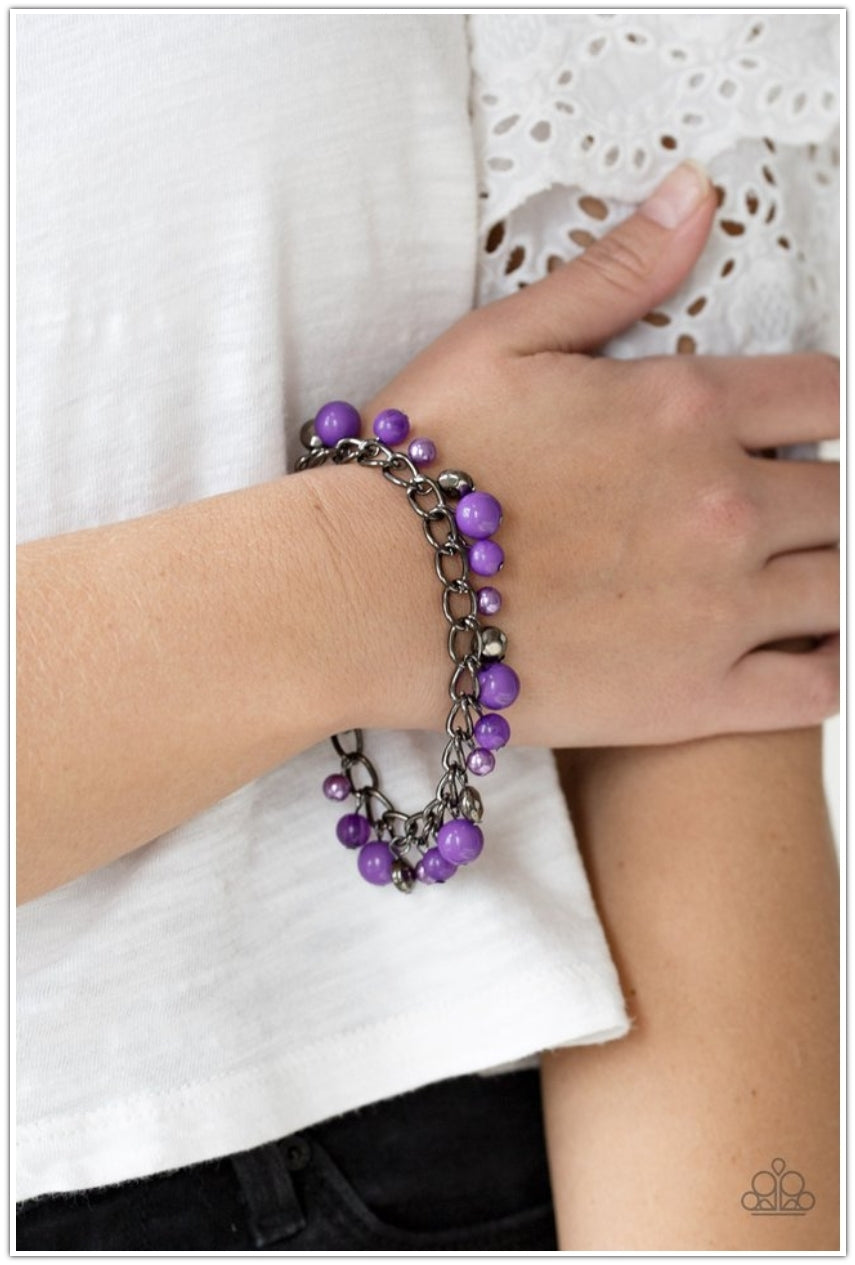 SET: Watch Me Now (Necklace) & Hold My Drink (Bracelet) - Purple