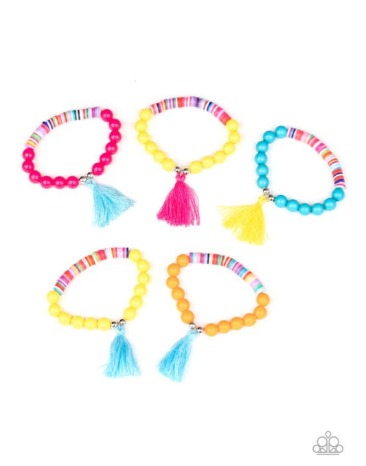 Starlet Shimmer - tassles and beads - Bracelet